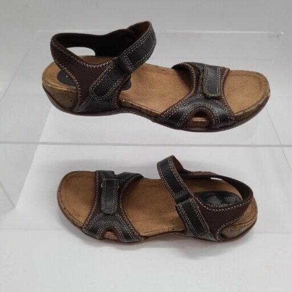 Women's NATURALIZER Monteda Leather‎ Ankle Strap Brown Sport Sandals US Size 8M - Picture 2 of 6